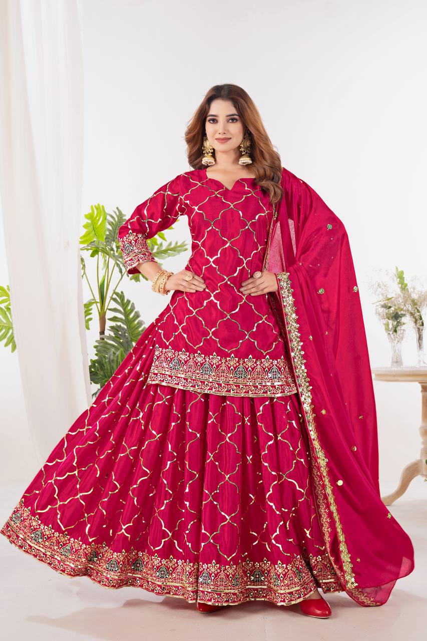 Bridal Sophistication: The Ivory Lattice Ceremonial Gharara